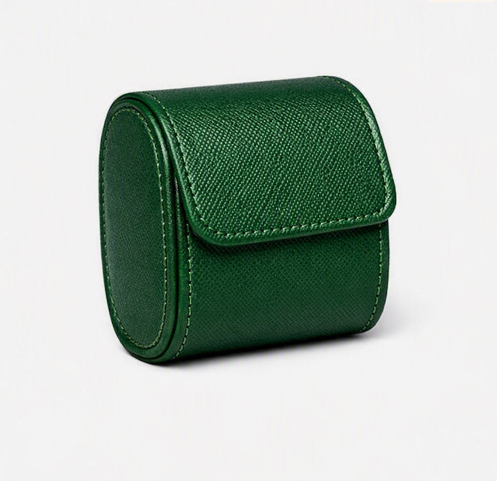 Beaumont 1-Watch Roll Case | Emerald Green