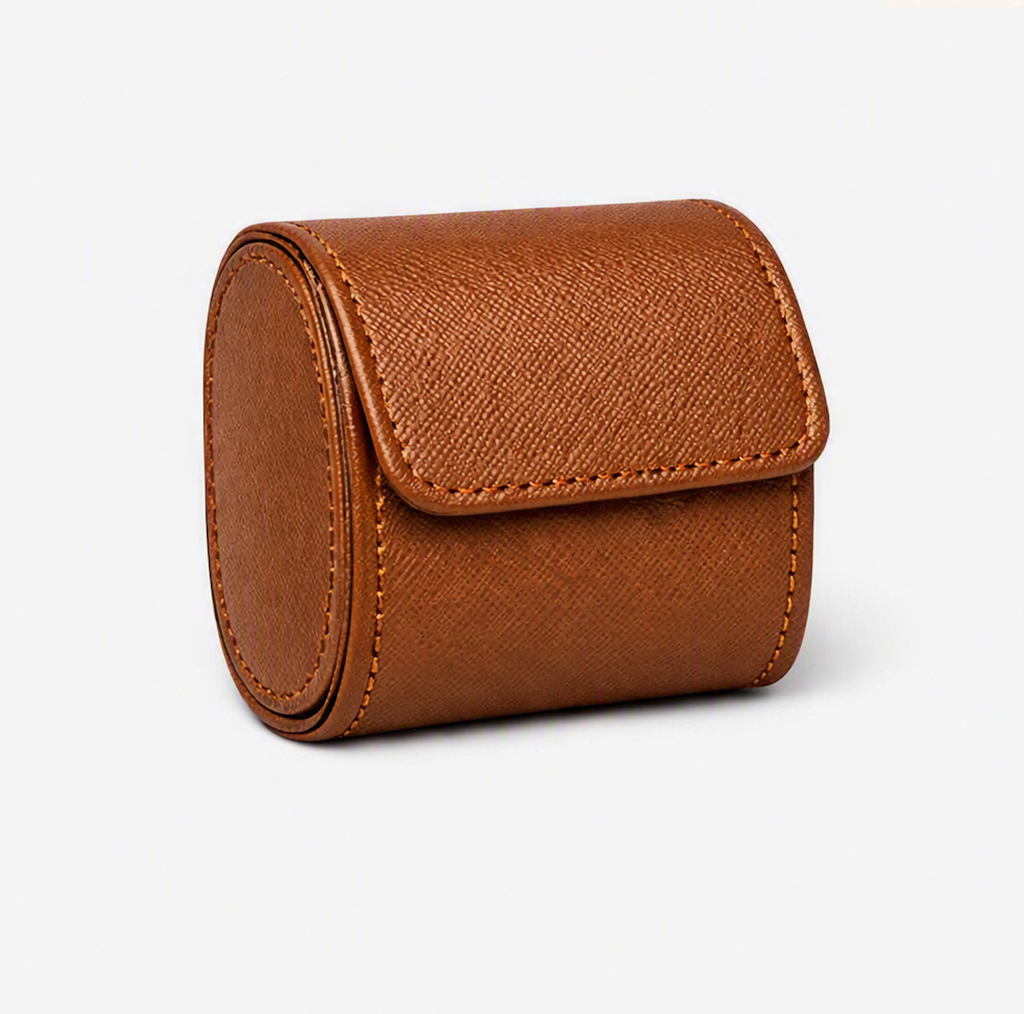 Beaumont 1-Watch Roll Case | Chestnut Brown