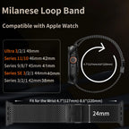 Milanese Loop Strap for Apple Watch Ultra 3 2 Band 49mm 45mm 46mm 44mm 42mm 41mm 40mm Correa Bracelet iWatch Series 11 10 SE 9 8