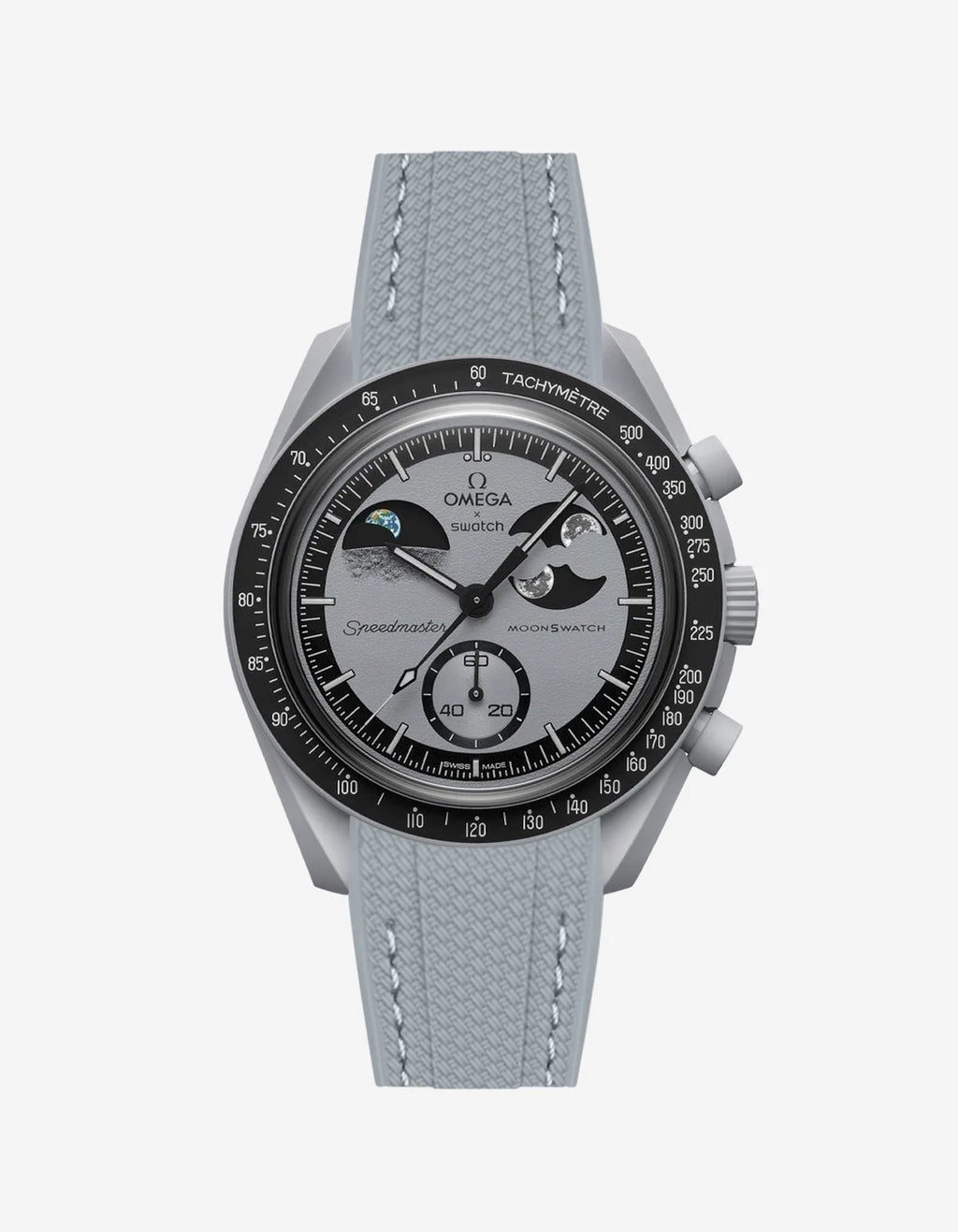 Moonswatch Curved Vertech Rubber Strap - Gray