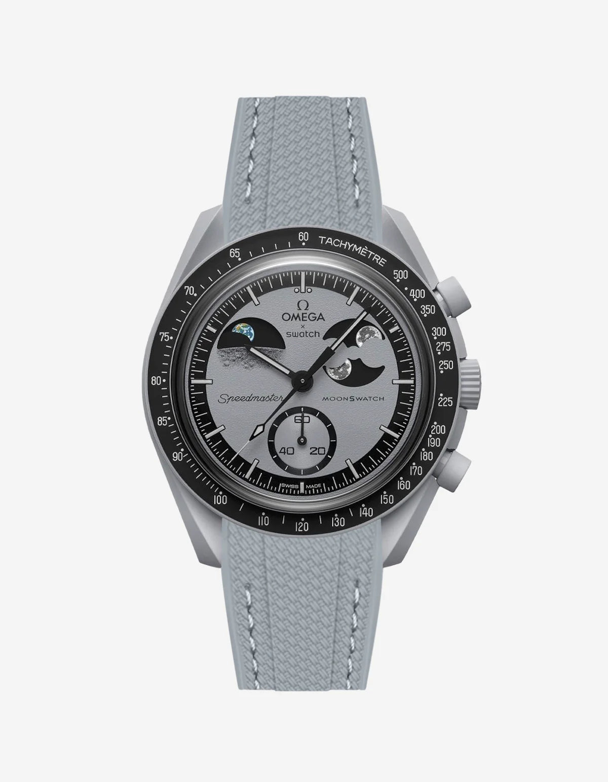 Moonswatch Curved Vertech Rubber Strap - Gray