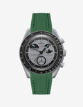 Moonswatch Curved Vertech Rubber Strap - Forest Green