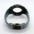 Stainless Steel Full Frame Case & Strap | 12:00 Crown | Black