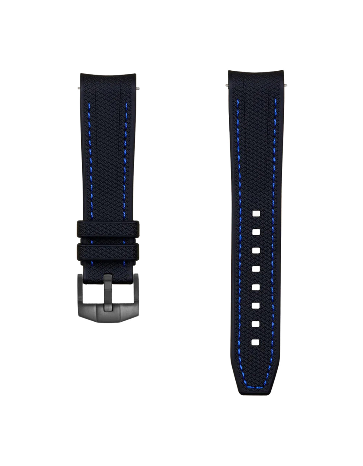 Moonswatch Vertech Rubber Strap | Black & Blue