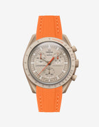 Moonswatch Curved Vertech Rubber Strap - Orange