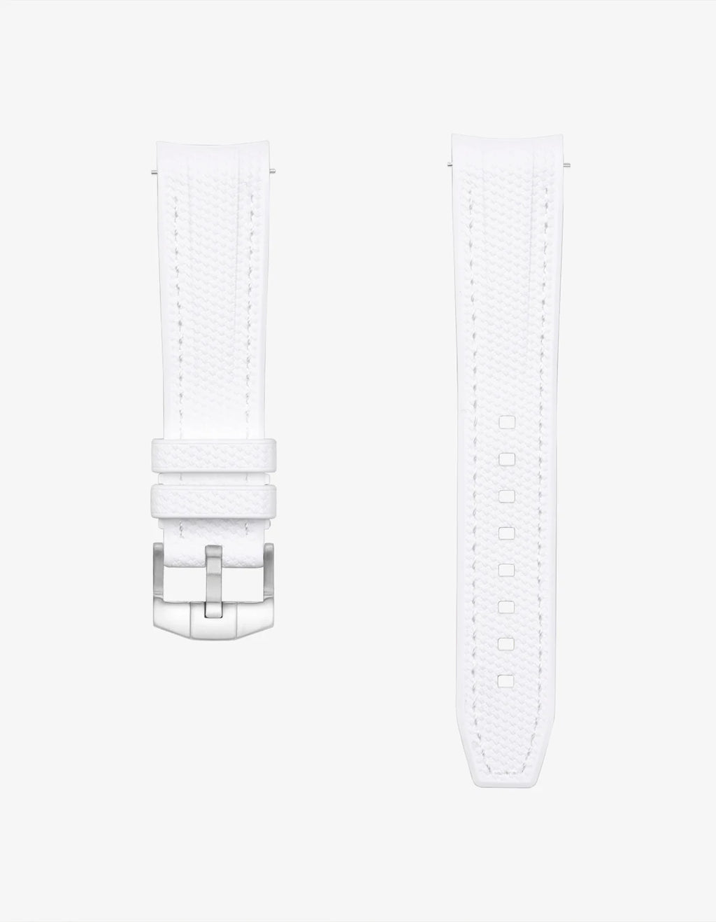 Moonswatch Curved Vertech Rubber Strap - White