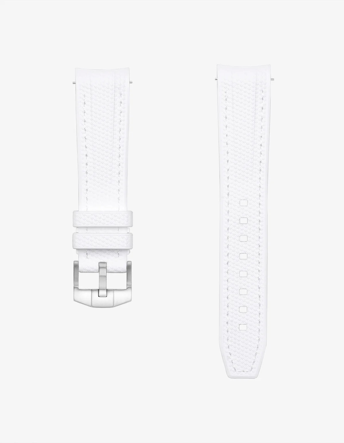 Moonswatch Curved Vertech Rubber Strap - White