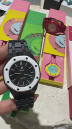 Ceramic Case & Strap | 12:00 Crown | Black