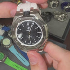 Stainless Steel Case & Rubber Strap | 12:00 Crown | White