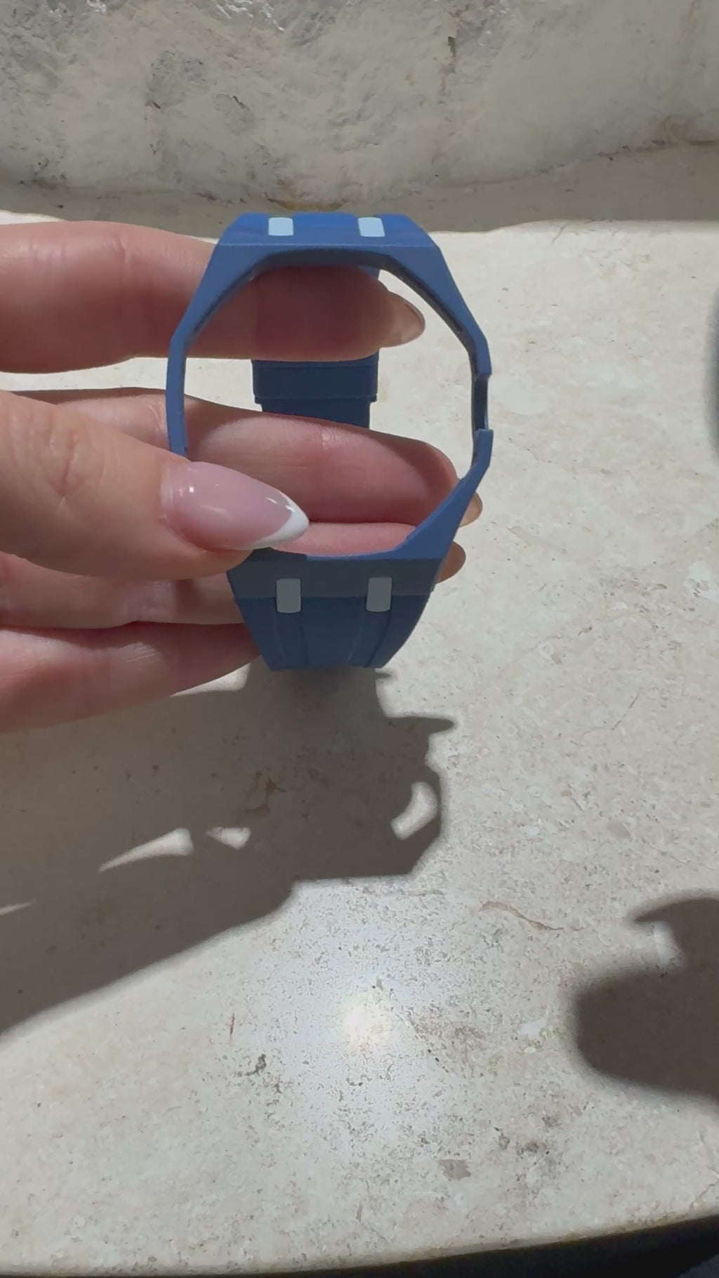 Ceramic Case + Silicone Strap | 3:00 Crown | Double Blue