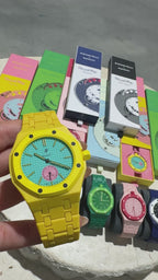 Ceramic Case & Strap | 3:00 Crown | Yellow