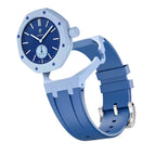 Ceramic Case + Silicone Strap | 3:00 Crown | Sky Blue & Denim Blue