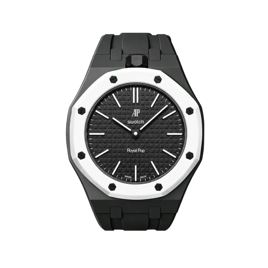 Ceramic Case + Silicone Strap | 12:00 Crown | Black