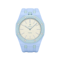 Ceramic Case + Silicone Strap | 12:00 Crown | Sky Blue