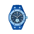 Ceramic Case + Silicone Strap | 3:00 Crown | Double Blue