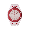 Ceramic Case + Silicone Strap | 12:00 Crown | Pink & Red