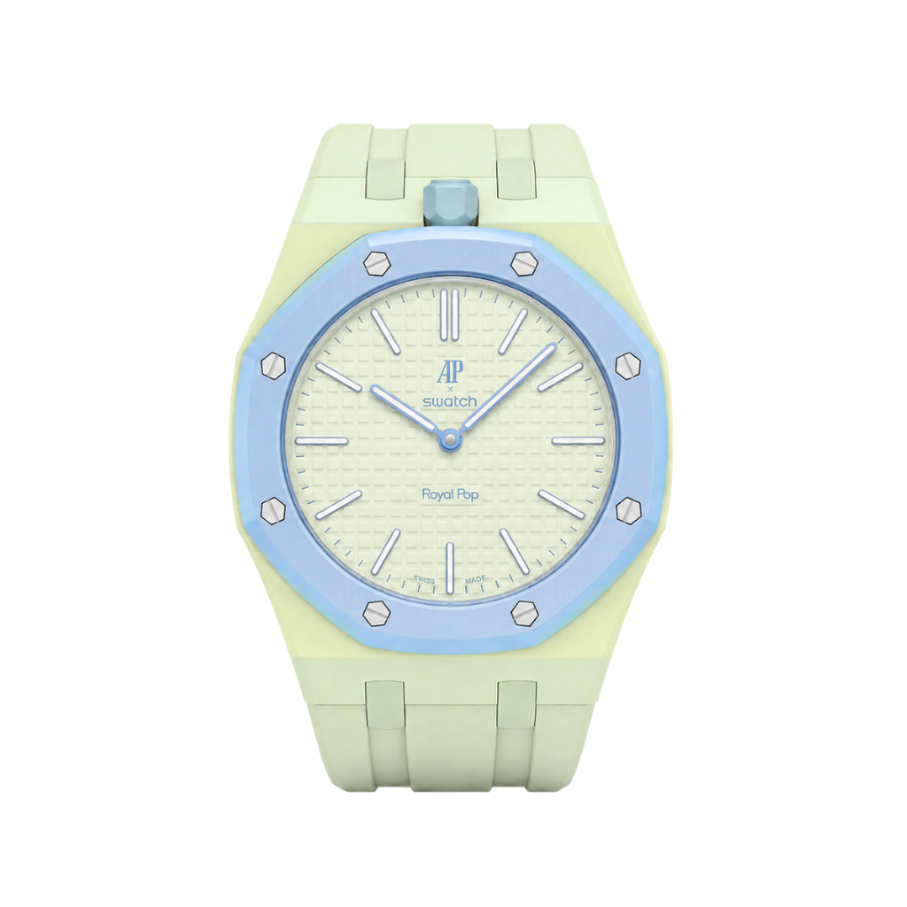 Ceramic Case + Silicone Strap | 12:00 Crown | Mint Green