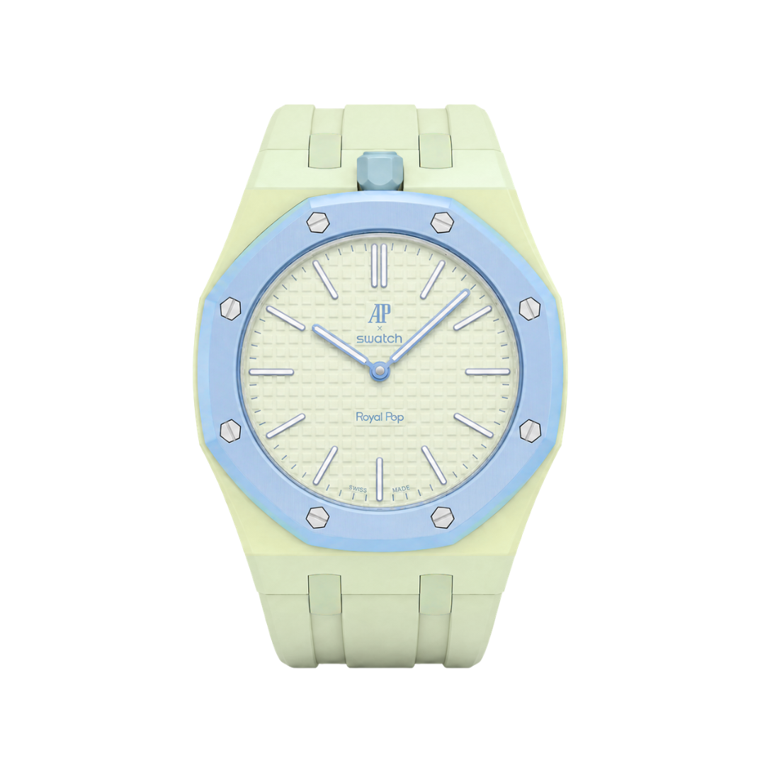 Ceramic Case + Silicone Strap | 12:00 Crown | Mint Green