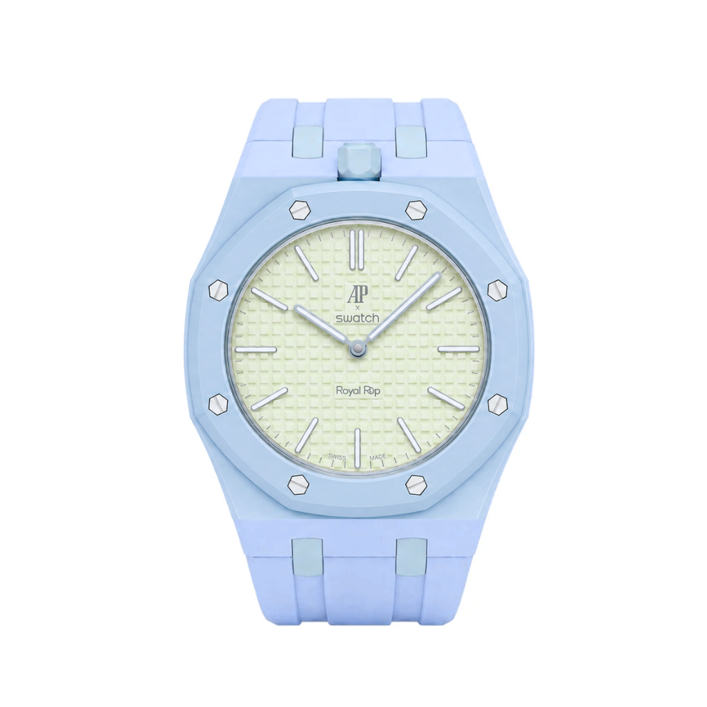 Ceramic Case + Silicone Strap | 12:00 Crown | Sky Blue