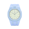 Ceramic Case + Silicone Strap | 12:00 Crown | Sky Blue