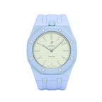 Ceramic Case + Silicone Strap | 12:00 Crown | Sky Blue