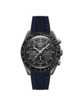 Moonswatch Vertech Rubber Strap | Black & Blue