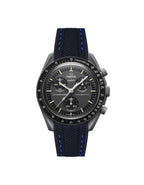 Moonswatch Vertech Rubber Strap | Black & Blue