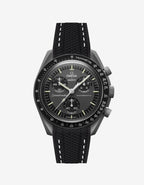 Moonswatch Curved Vertech Rubber Strap - Black & White