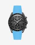 Moonswatch Curved Vertech Rubber Strap - Blue