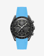 Moonswatch Curved Vertech Rubber Strap - Blue