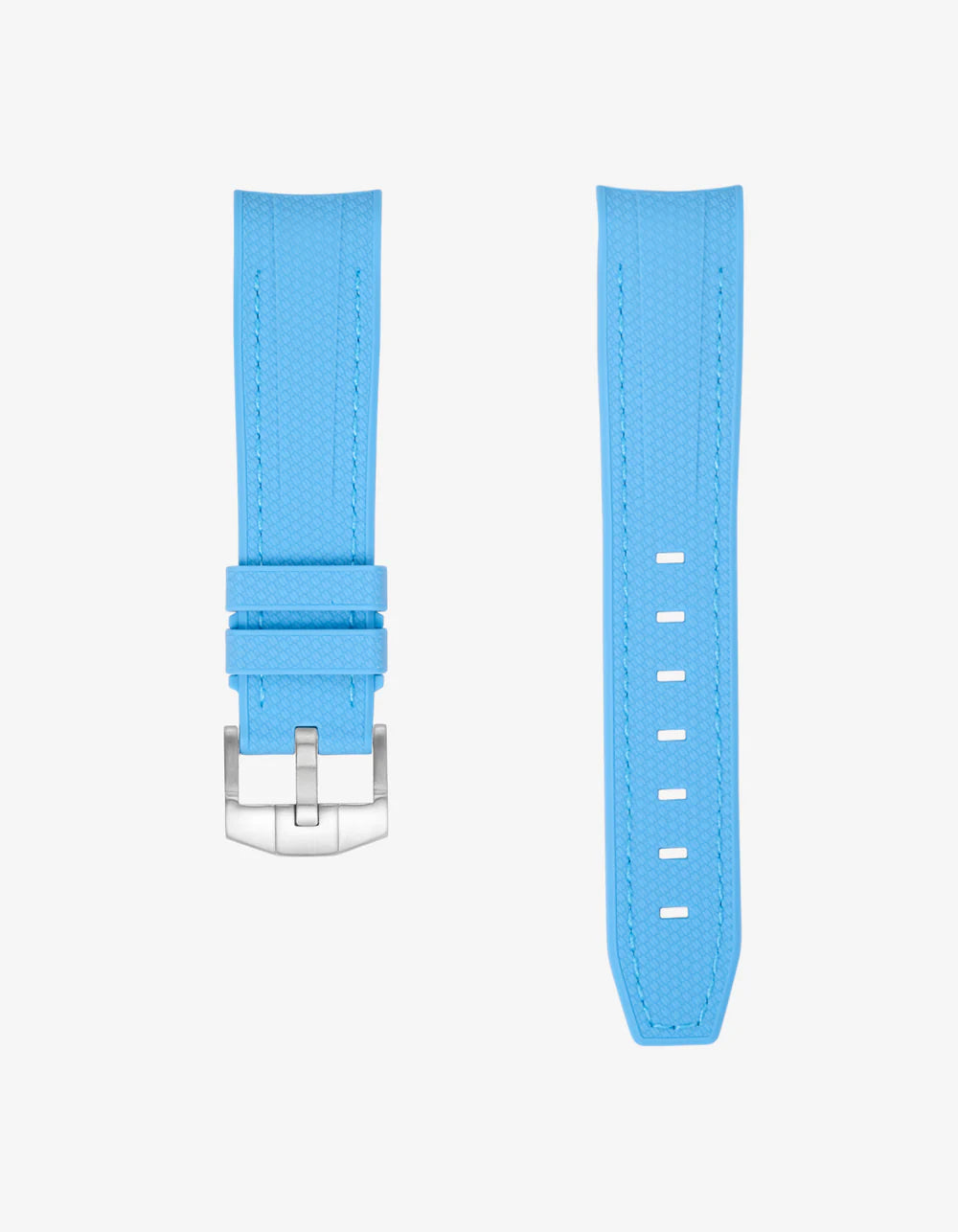 Moonswatch Curved Vertech Rubber Strap - Blue