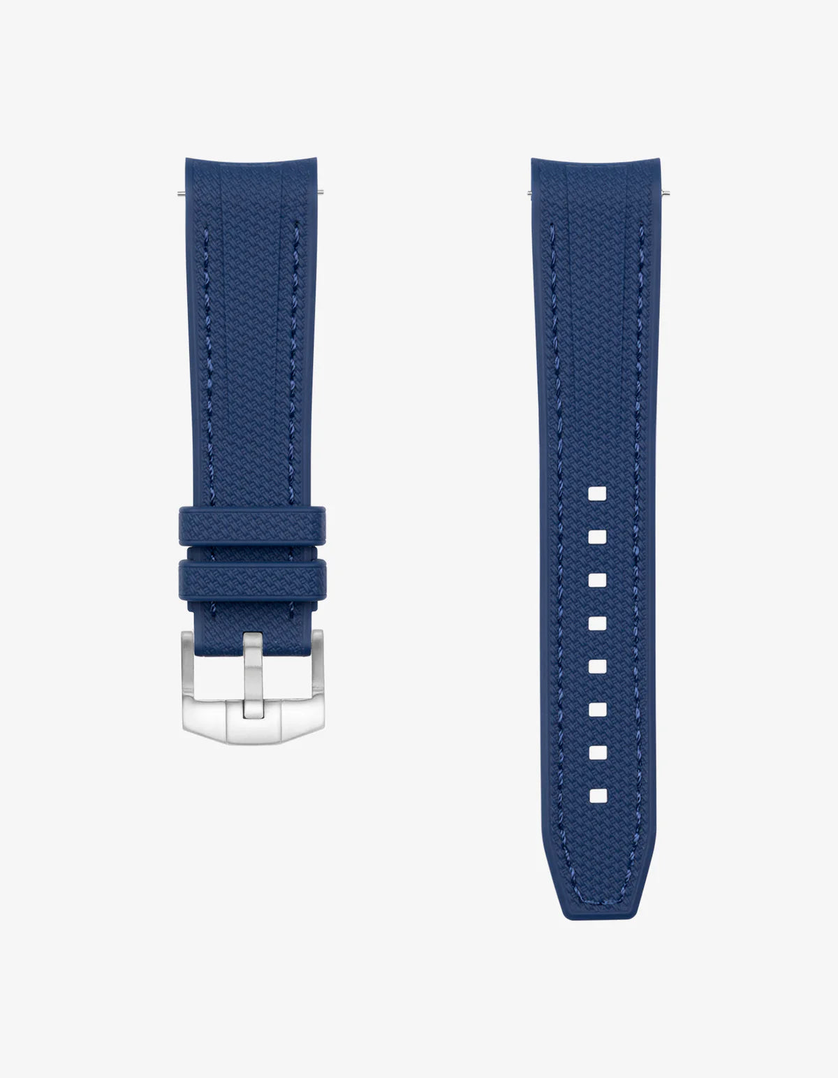 Moonswatch Curved Vertech Rubber Strap - Dark Blue