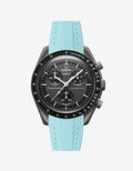 Moonswatch Curved Vertech Rubber Strap - Turquoise