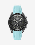 Moonswatch Curved Vertech Rubber Strap - Turquoise