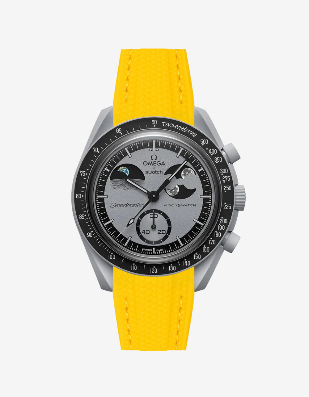 Moonswatch Curved Vertech Rubber Strap - Yellow